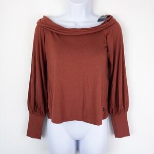 Abercrombie & Fitch Top Womens XS‎ Brown Soft Drapey Base Basic Viscose New
